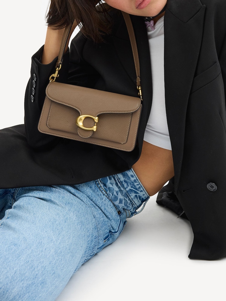 COACH Stone Polished Pebble Leather Tabby 20 Shoulder Bag - Image 6 of 6 COACH Stone Polished Pebble Leather Tabby 20 Shoulder Bag - Image 6 of 6