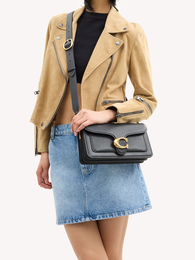 COACH Black Polished Pebble Leather Tabby 26 Refresh Shoulder Bag - Image 2 of 9