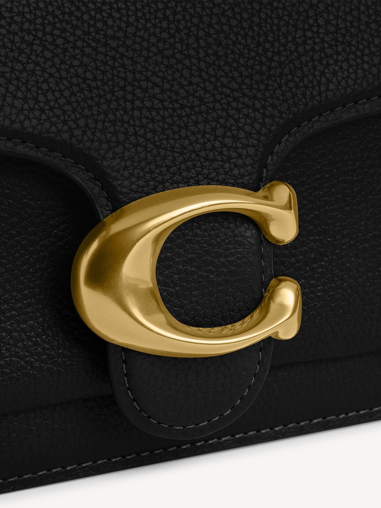 COACH Black Polished Pebble Leather Tabby 26 Refresh Shoulder Bag - Image 9 of 9