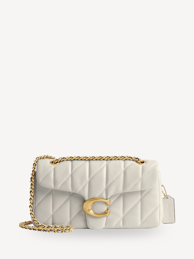 COACH Cream Quilted Tabby 26 Shoulder Bag With Chain - Image 1 of 7