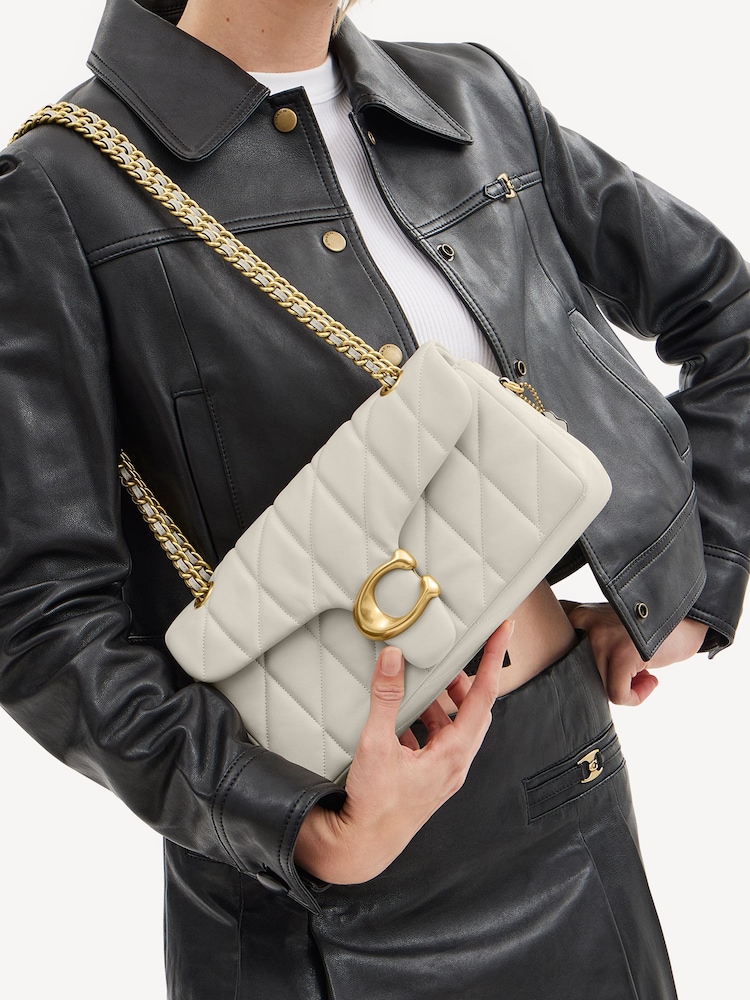 COACH Cream Quilted Tabby 26 Shoulder Bag With Chain - Image 2 of 7