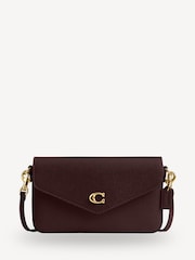 COACH Red Crossgrain Leather Wyn Cross-Body Bag - Image 1 of 6