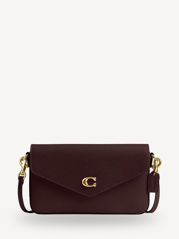 COACH Red Crossgrain Leather Wyn Cross-Body Bag - Image 1 of 6