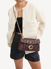 COACH Brown Quilted Tabby 26 Shoulder Bag With Chain - Image 2 of 6