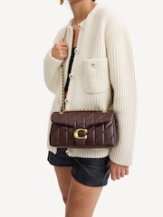 COACH Brown Quilted Tabby 26 Shoulder Bag With Chain - Image 3 of 6