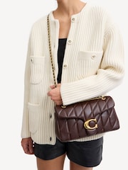 COACH Brown Quilted Tabby 26 Shoulder Bag With Chain - Image 4 of 6