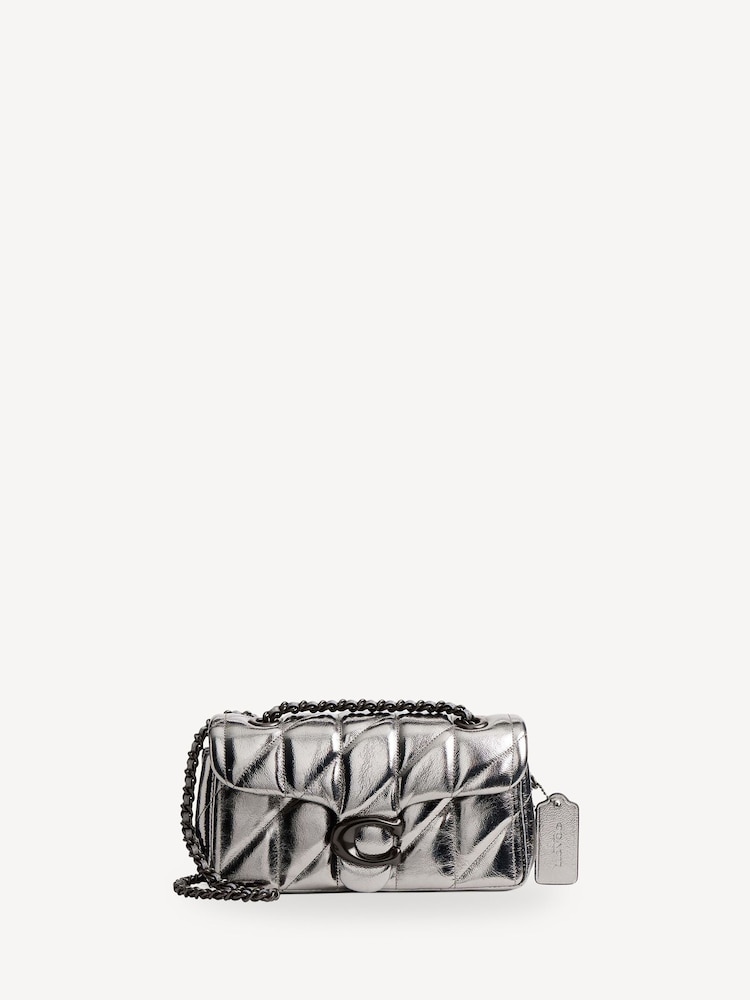 COACH Silver Quilted Tabby 20 Shoulder Bag With Chain - Image 1 of 7