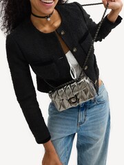 COACH Silver Quilted Tabby 20 Shoulder Bag With Chain - Image 3 of 7