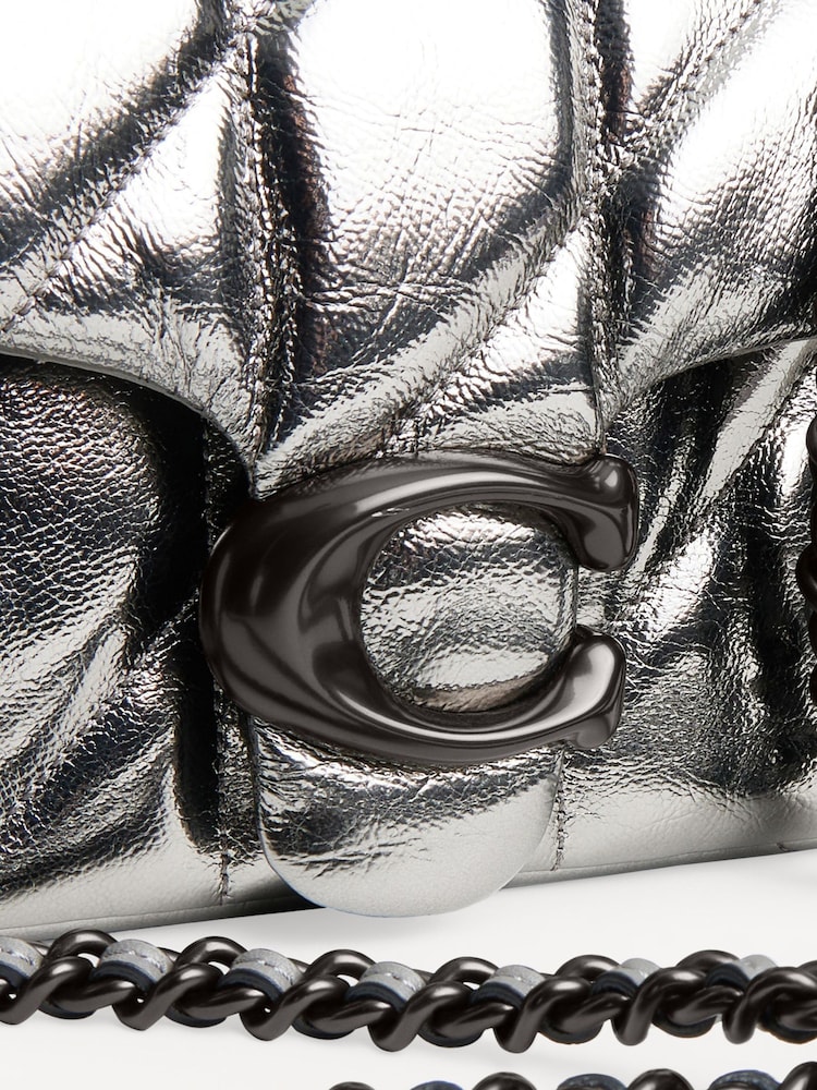 COACH Silver Quilted Tabby 20 Shoulder Bag With Chain - Image 7 of 7