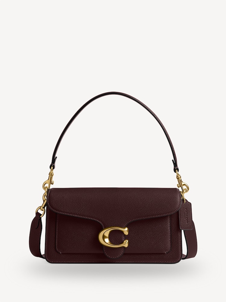 COACH Red Polished Pebble Leather Tabby 26 Refresh Shoulder Bag - Image 1 of 7