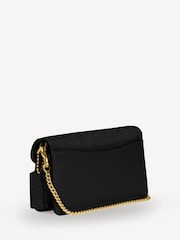 COACH Black Polished Pebble Leather Tabby Chain Clutch - Image 4 of 4