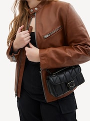 COACH Matte Black Quilted Tabby 20 Shoulder Bag With Chain - Image 2 of 6