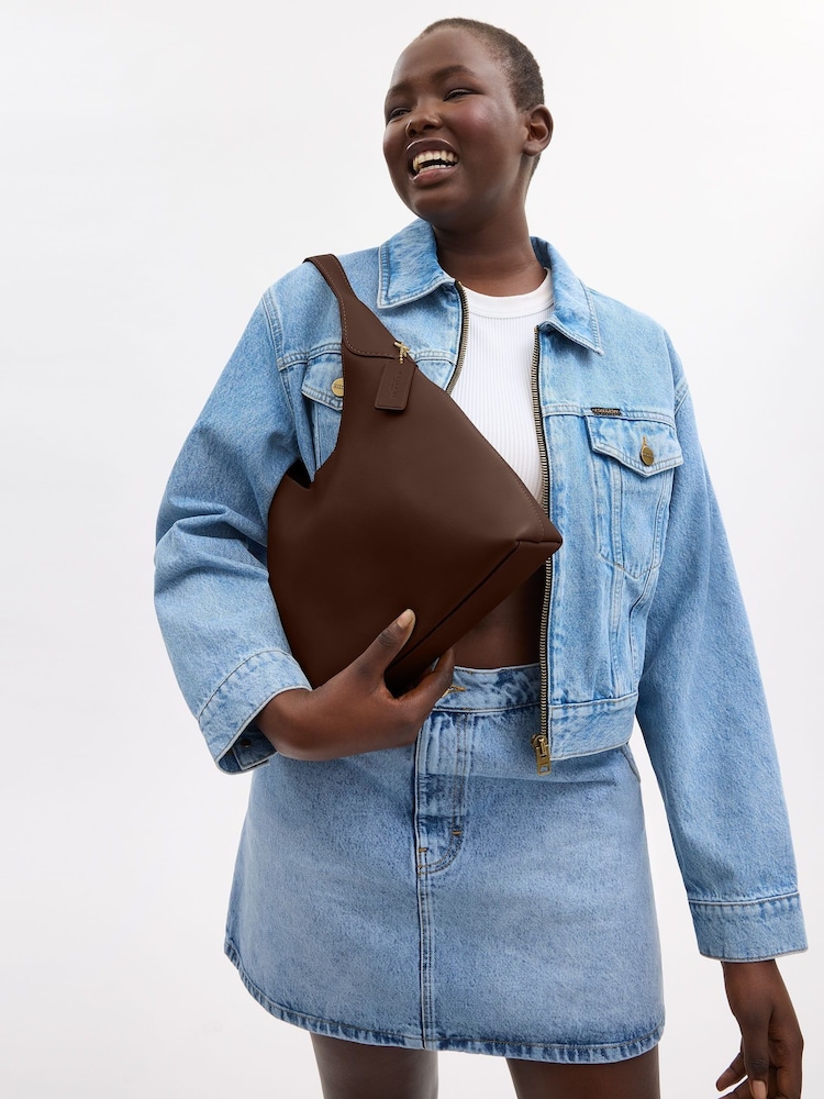 COACH Black Polished Pebble Leather Essential Belt Bag - Image 4 of 4