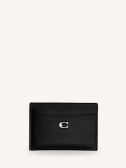 COACH Black Refined Calf Leather Essential Card Case - Image 1 of 2