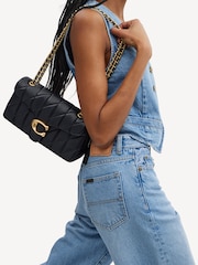 COACH Black Quilted Tabby 26 Shoulder Bag With Chain - Image 6 of 9
