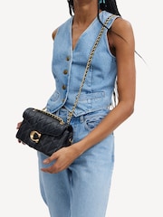 COACH Black Quilted Tabby 26 Shoulder Bag With Chain - Image 8 of 9