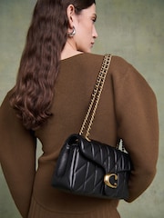 COACH Black Quilted Tabby 26 Shoulder Bag With Chain - Image 9 of 9