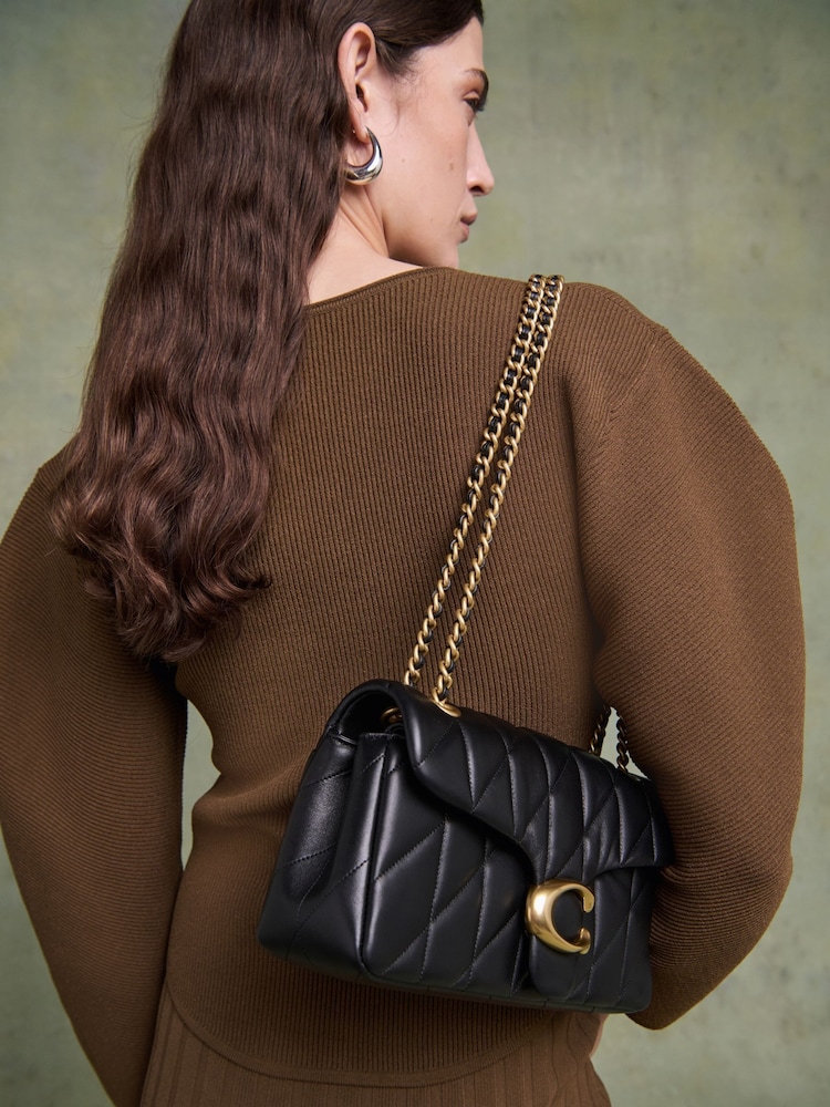 COACH Black Quilted Tabby 26 Shoulder Bag With Chain - Image 9 of 9