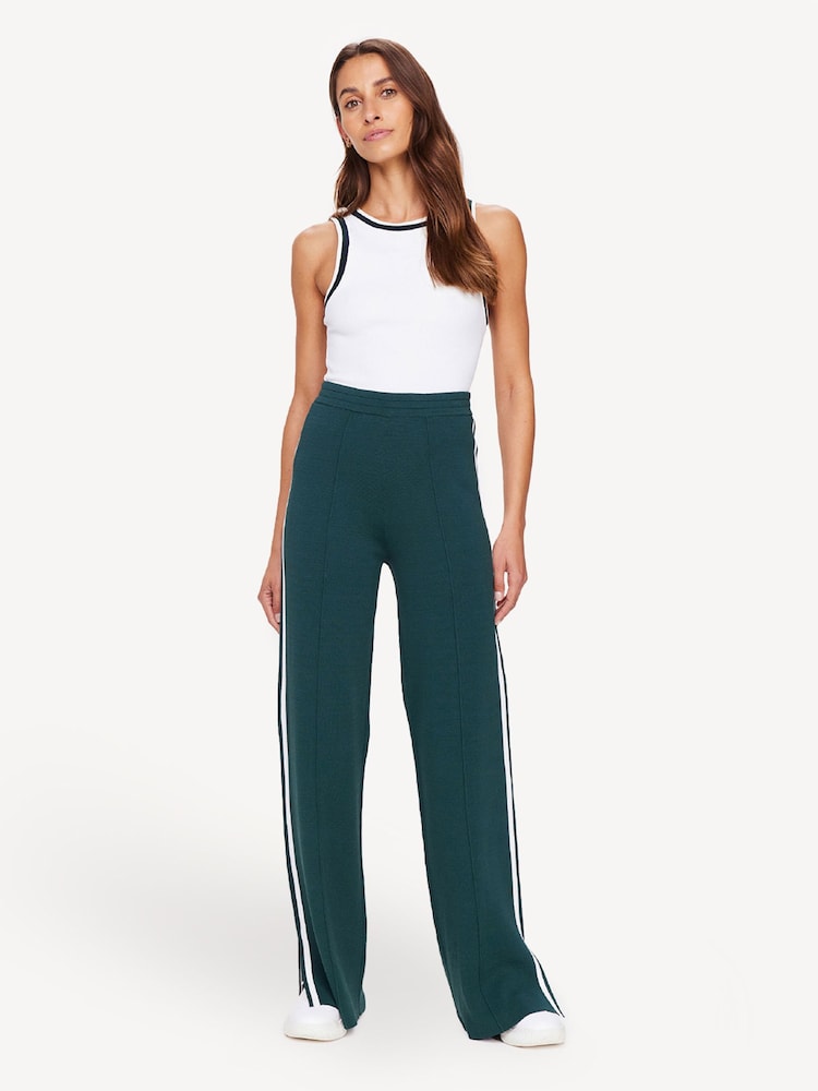 The Upside Green Les Border Freya Knit Trousers - Image 1 of 9 The Upside Green Les Border Freya Knit Trousers - Image 1 of 9