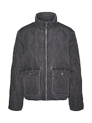 VERO MODA Grey Quilted Short Jacket - Image 2 of 2
