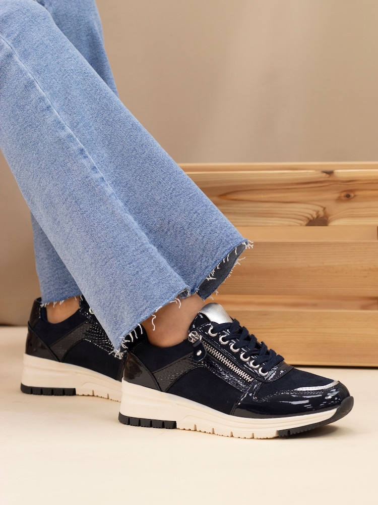 Lunar Sammy Faux Leather Trainers - Image 1 of 6