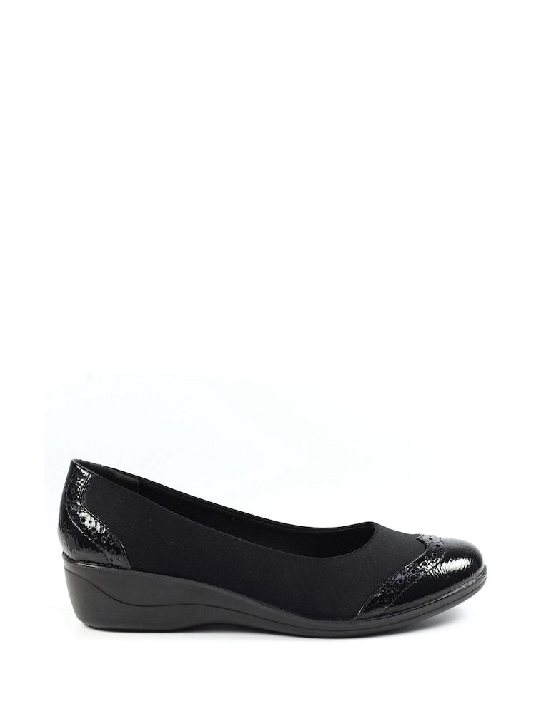 Lunar Natasha II Black Comfort Shoes - Image 3 of 10