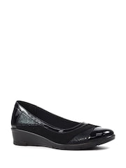 Lunar Marian Black Wedge Shoes - Image 2 of 8