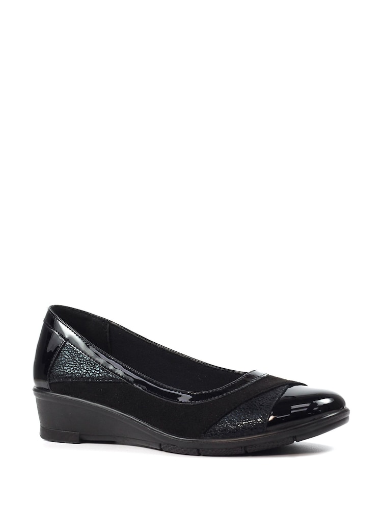Lunar Marian Black Wedge Shoes - Image 2 of 8