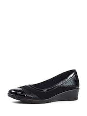 Lunar Marian Black Wedge Shoes - Image 4 of 8