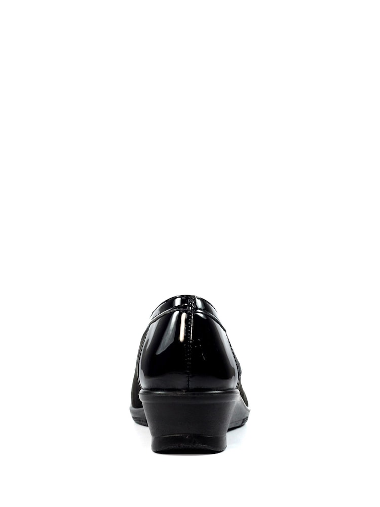 Lunar Marian Black Wedge Shoes - Image 6 of 8