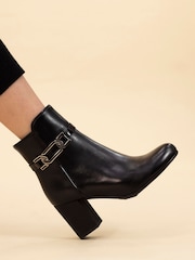 Lunar Lorraine Black Ankle Boots - Image 1 of 10