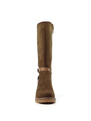 Lunar Rumer Brown Long Wedge Boots - Image 4 of 7