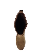 Lunar Rumer Brown Long Wedge Boots - Image 6 of 7