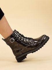 Lunar Parlour Patent Ankle Boots - Image 1 of 7