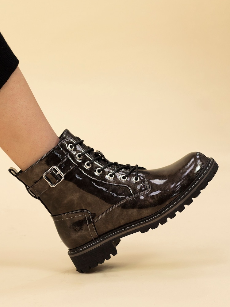 Lunar Parlour Patent Ankle Boots - Image 1 of 7