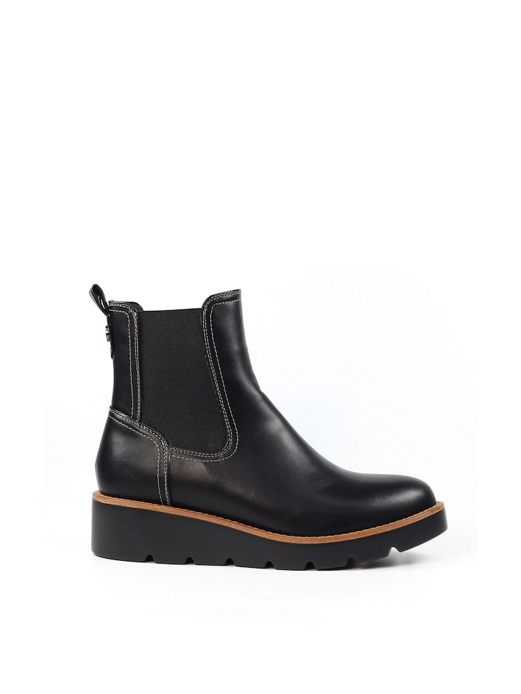 Lunar Taylor Black Wedge Boots - Image 2 of 7