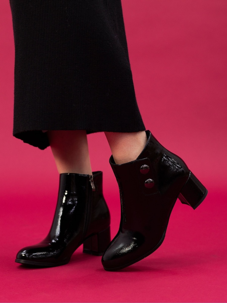Lunar Tegan Black Ankle Boots - Image 1 of 7
