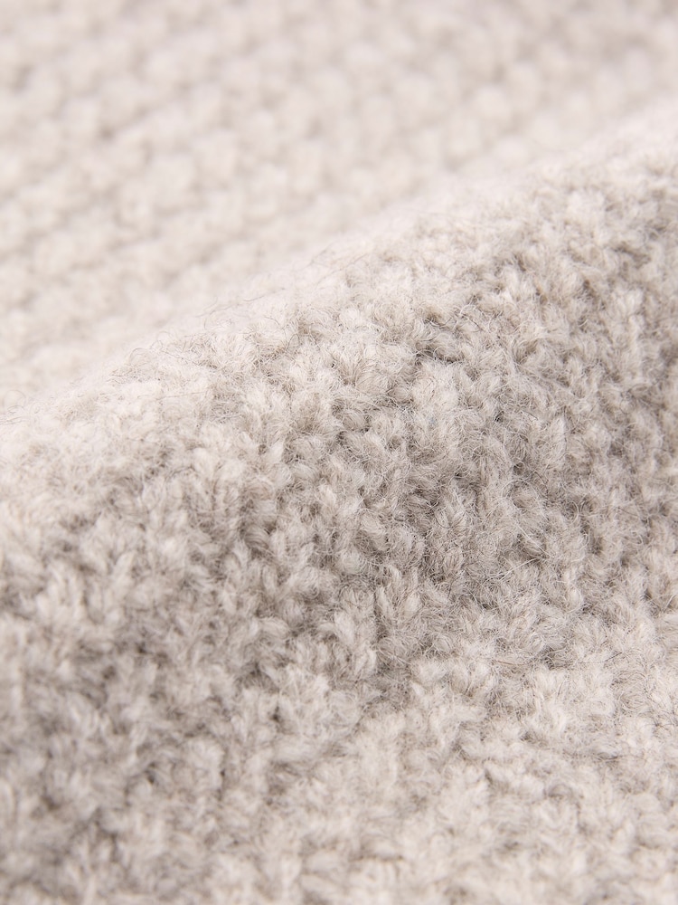 Celtic & Co. Natural British Gansey Stitch Scarf - Image 5 of 5