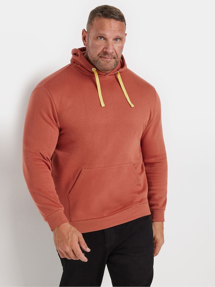 BadRhino Big & Tall Orange Plain Hoodie - Image 1 of 3