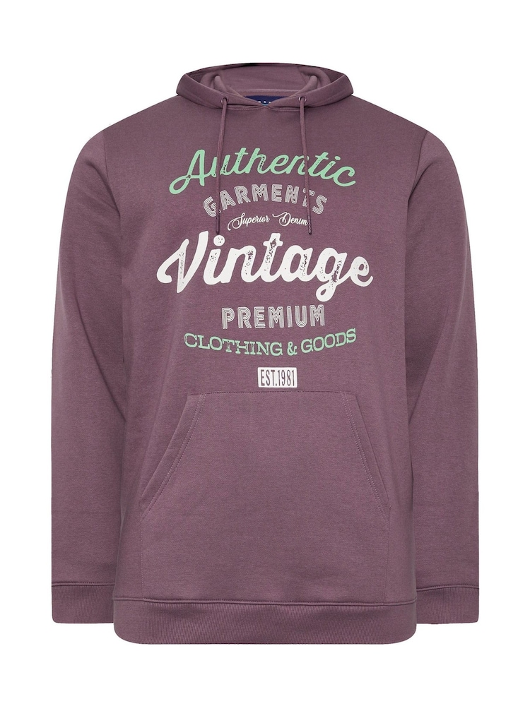 BadRhino Big & Tall Purple Vintage Hoodie - Image 2 of 3