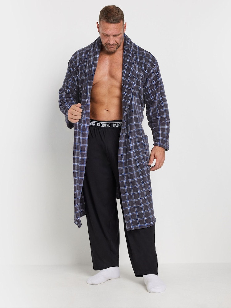 BadRhino Big & Tall Checked Dressing Gown - Изображение 2 из 4 BadRhino Big & Tall Checked Dressing Gown - Изображение 2 из 4