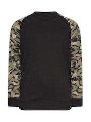 BadRhino Big & Tall Black Raglan Sweatshirt - Image 2 of 3