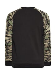 BadRhino Big & Tall Black Raglan Sweatshirt - Image 3 of 3