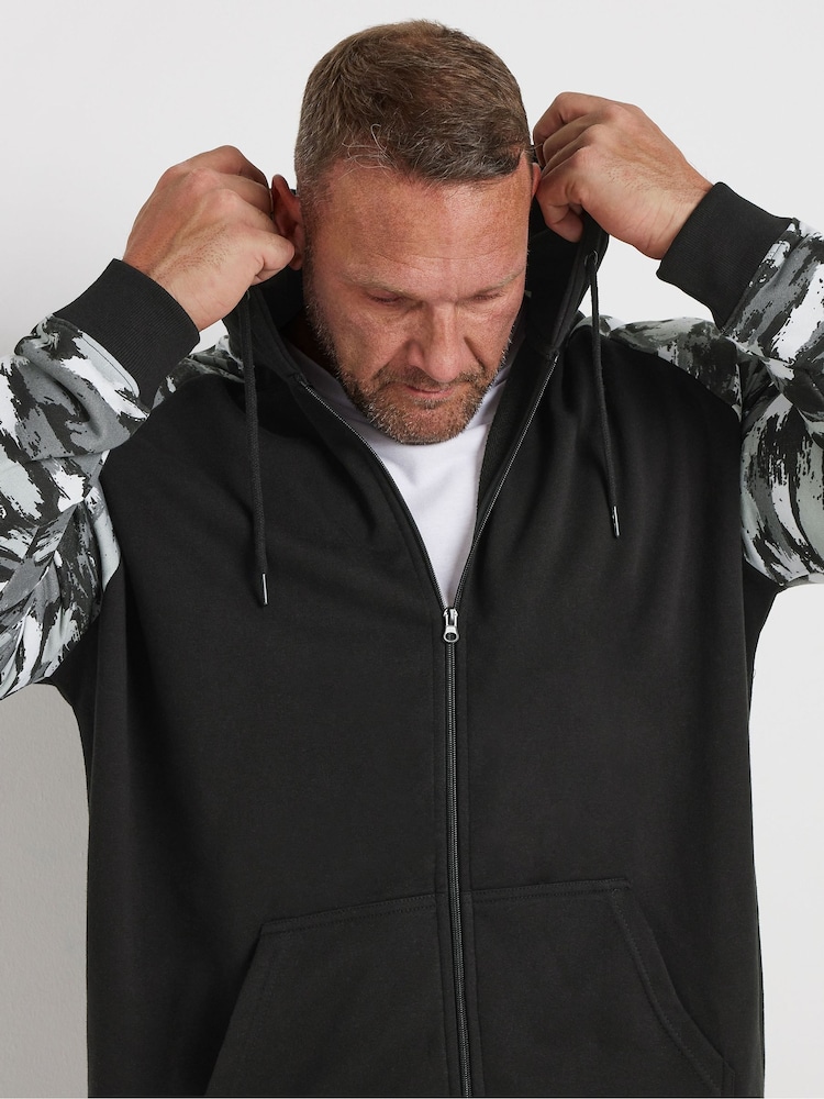 BadRhino Big & Tall Black Blue Zip Up Jacket - Image 3 of 3