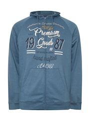 BadRhino Big & Tall Blue Vintage Zip Through Jacket - Image 2 of 3