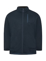 BadRhino Big & Tall Blue Borg Lined Full Zip Jacket - Image 4 of 5