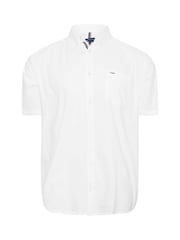 BadRhino Big & Tall White 100% Cotton Short Sleeve Oxford Shirts 2 Pack - Image 3 of 4