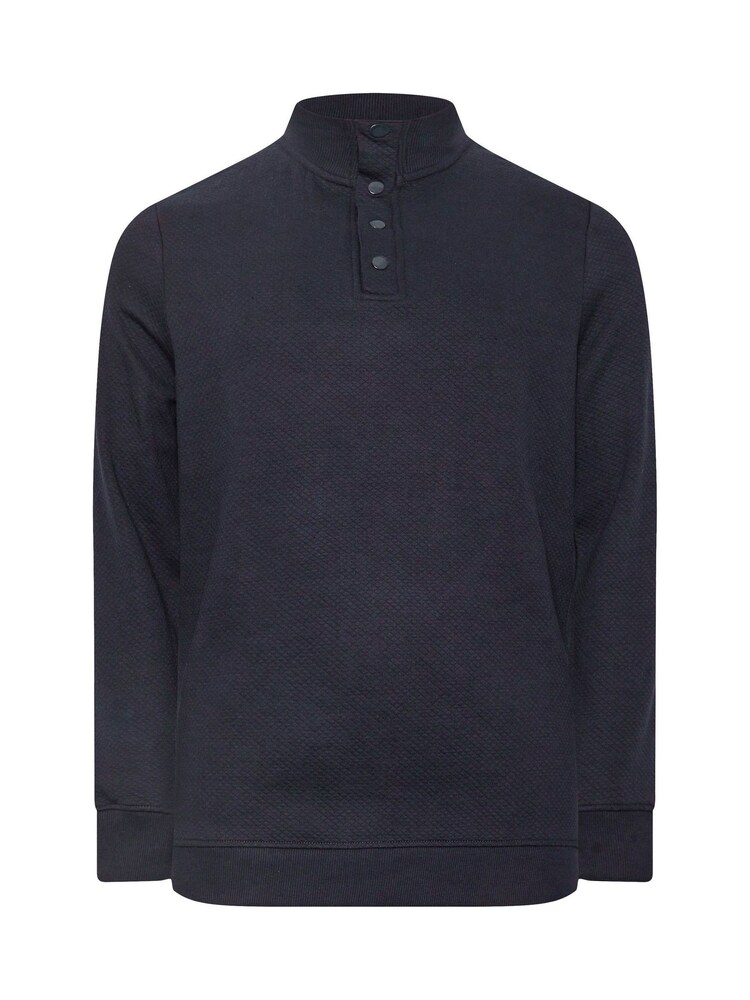 BadRhino Big & Tall Blue Diamond Button Neck Sweatshirt - Image 2 of 3