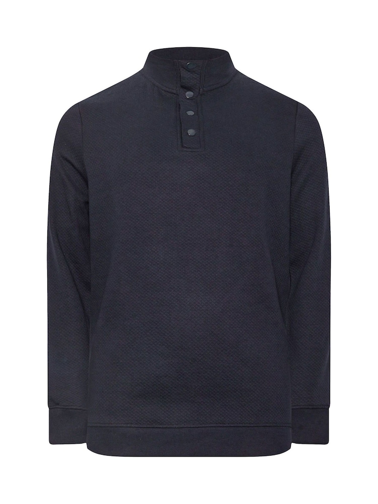 BadRhino Big & Tall Sweatshirt mit Diamantknopfkragen - Bild 2 von 3 BadRhino Big & Tall Sweatshirt mit Diamantknopfkragen - Bild 2 von 3