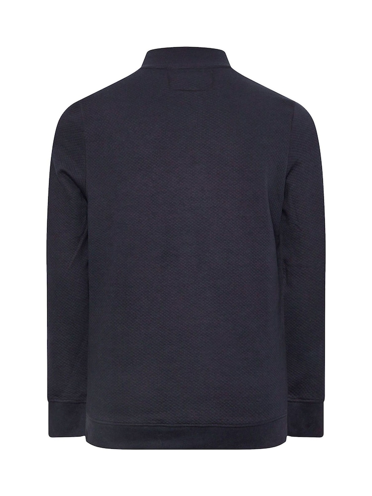 BadRhino Big & Tall Blue Diamond Button Neck Sweatshirt - Image 3 of 3
